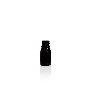 5 mL USP Type III Black Glass Dropper Bottle with DIN 18 Neck Finish