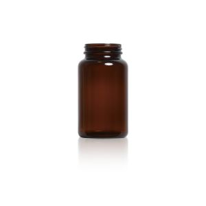 300 mL USP Type III Amber Glass Packer Bottle with GPI 53-400 Neck Finish