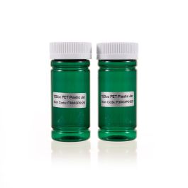 120cc Green PET Plastic Packer Bottle (F3003P0120) with White Child-Resistant Plastic Cap